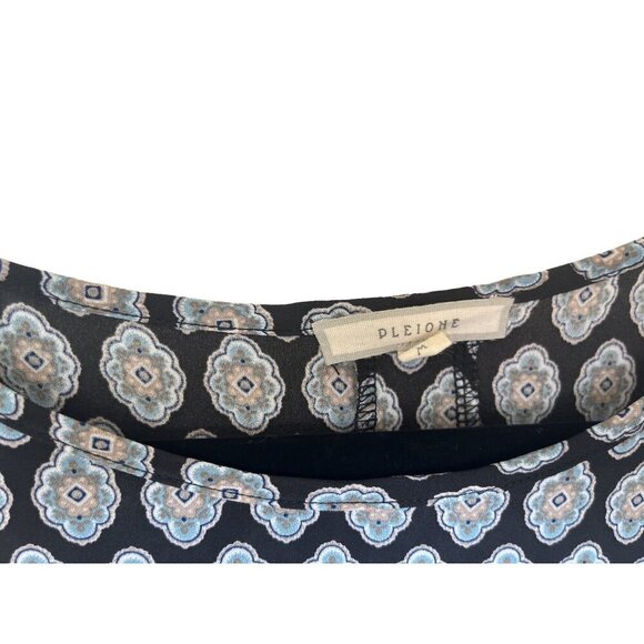 Pleione Relaxed Short Sleeve Floral Blouse M - Picture 4 of 9